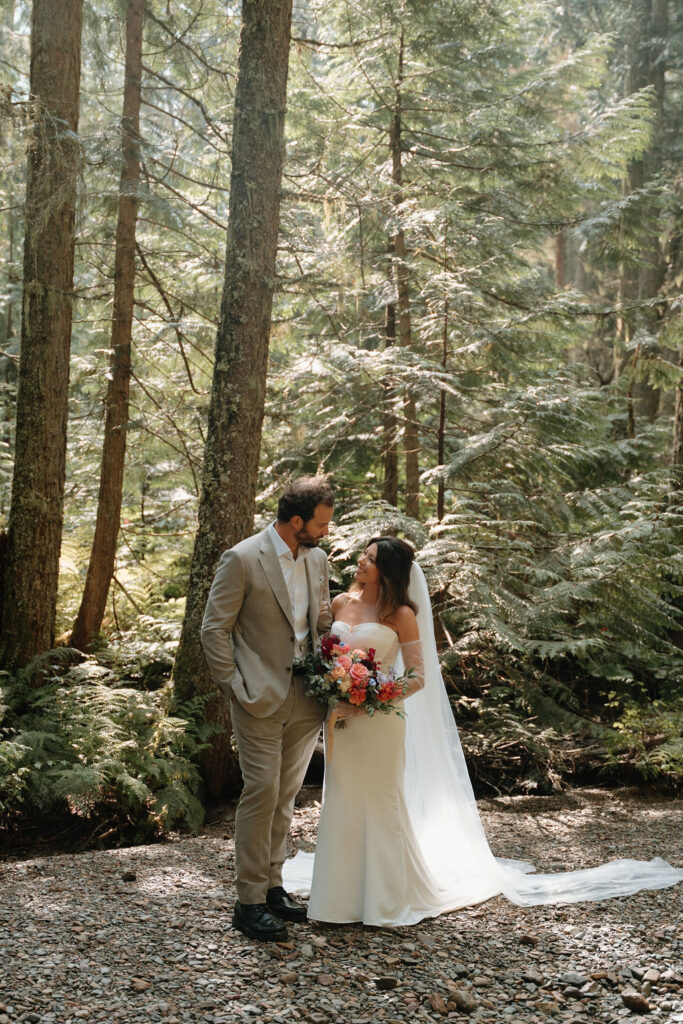 Northwest Montana forest elopement photographed by Wild Summit Photo