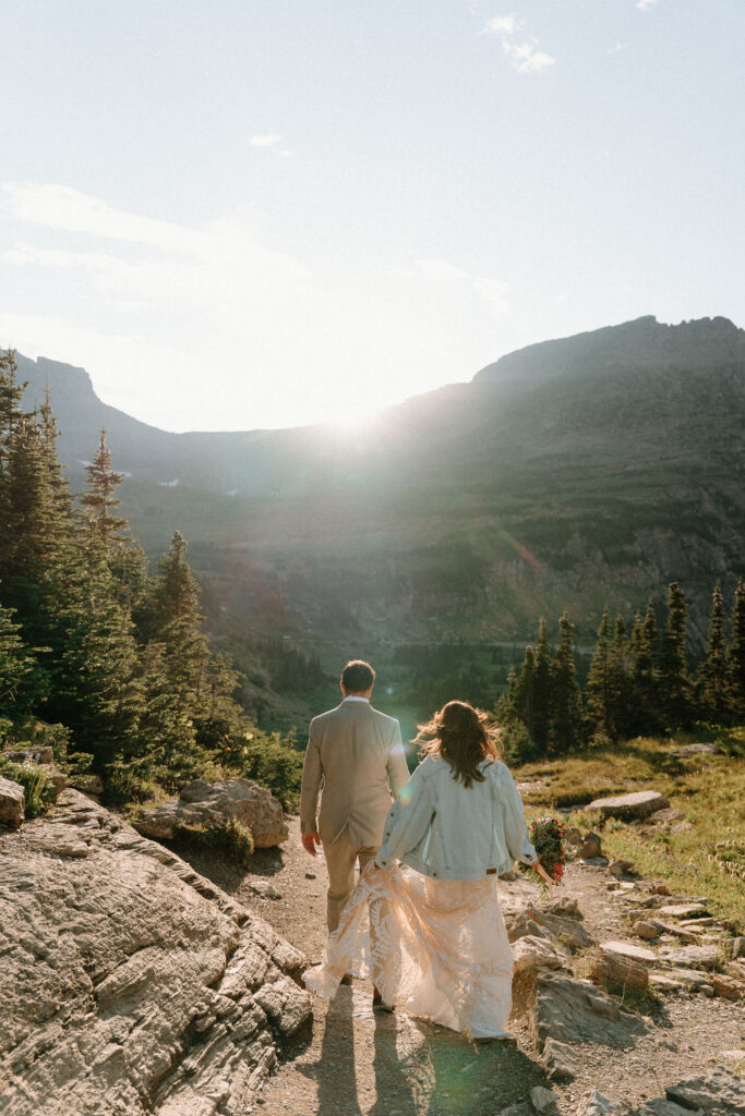 Adventurous hiking elopement in Glacier National Park