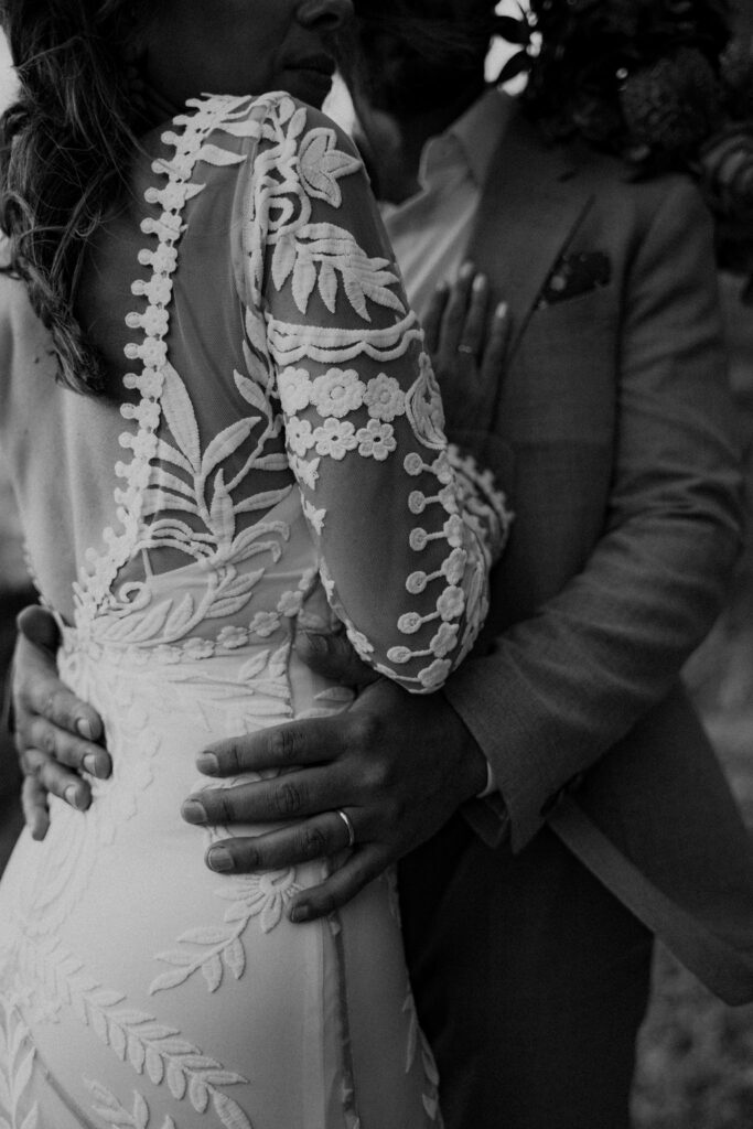 Boho lace elopement dress