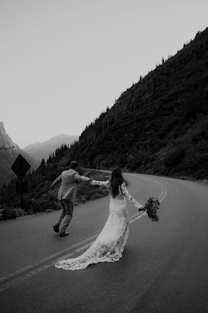 Playful newlywed portraits