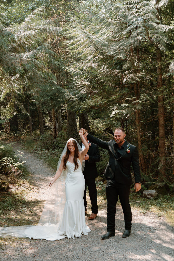 Avalanche Lake Amphitheater intimate wedding ceremony